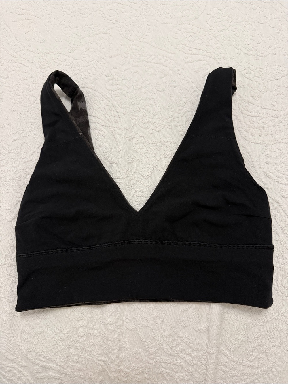 Lululemon Black V-Neck Wireless Bra